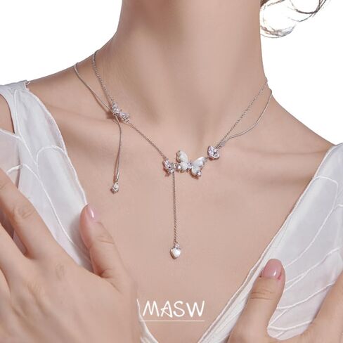 Fashion necklace, exquisite butterfly clavicle chain, temperament fringe butterfly necklace, butterfly pendant in Kuwait