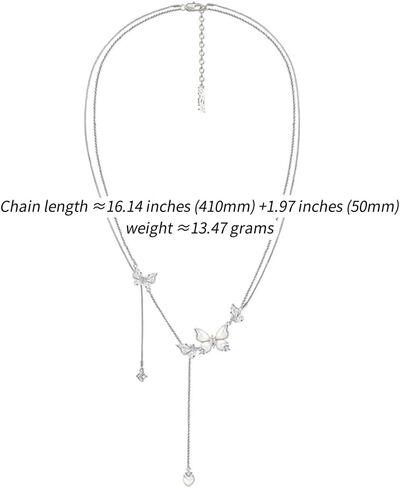 Fashion necklace, exquisite butterfly clavicle chain, temperament fringe butterfly necklace, butterfly pendant in Kuwait