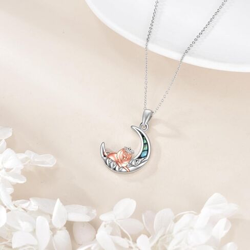 YAFEINI Cat/Lion/Frog Necklaces Sterling Silver Animal Pendant Necklace Jewelry Gifts for Women in Saudi Arabia