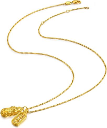 CHOW SANG SANG 999.9 24K Solid Gold Cultural Blessing Auspicious Pixiu & Vajra Charms Necklace for Women 47cm 95896N Price-by-Weight 8.98g Gold in Saudi Arabia