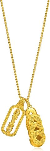 CHOW SANG SANG 999.9 24K Solid Gold Cultural Blessing Auspicious Pixiu & Vajra Charms Necklace for Women 47cm 95896N Price-by-Weight 8.98g Gold in Saudi Arabia