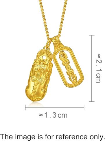 CHOW SANG SANG 999.9 24K Solid Gold Cultural Blessing Auspicious Pixiu & Vajra Charms Necklace for Women 47cm 95896N Price-by-Weight 8.98g Gold in Saudi Arabia