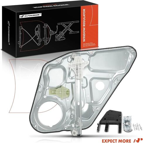 A-Premium Rear Driver Side Electric Power Window Regulator with Motor Compatible with Hyundai Sonata 2006 2007 2008 2009 2010, with Panel in Saudi Arabia