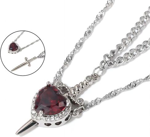 Couple Friendship Necklaces for Best Friend Heart Sword Pendant Necklace for Women Matching Necklace for Him Her Valentine's Day Gift Jewelry in Saudi Arabia