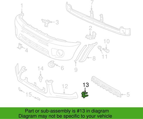 4pcs الأمامية المصد العلوي لوحة التجنيب مقطع OE 53145-42010 ، 5314542010 متوافق مع Toyota RAV4 2001-2005 KK in Saudi Arabia