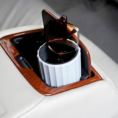 Car Cup Holder Sunglasses Holder Compatible with Extra Large Sunglasses, Plush Lined Silicone Eyeglasses Holder Stand, Car Sun Glasses Easy Access Storage Cup, Scratch Protection in Saudi Arabia