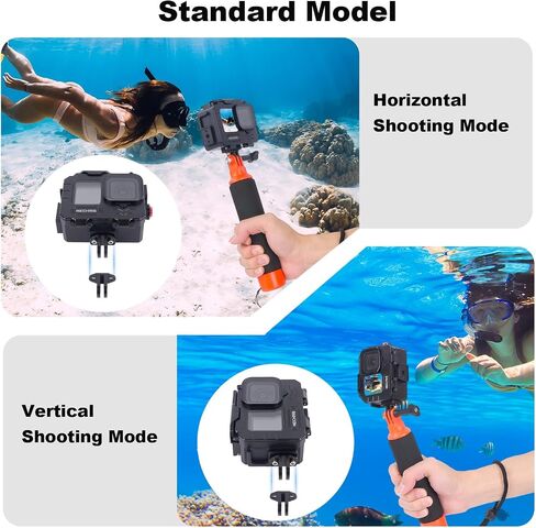 Aluminum Waterproof Case for GoPro HERO13 Black HERO12 HERO11 HERO10 HERO9 Action Camera 80M Deep Waterproof Horizontal and Vertical Shooting Switch (Standard Model 63071) in Saudi Arabia