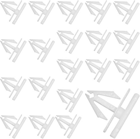 Rocker Panel Moulding Rivet Clips, Universal Auto Side Skirt Sill Fasteners, White Nylon Car Trim Panel Clip, Vehicle Bumper Retainers for Buick Excelle GM Avalanche 25693852 (40PCS) in Kuwait