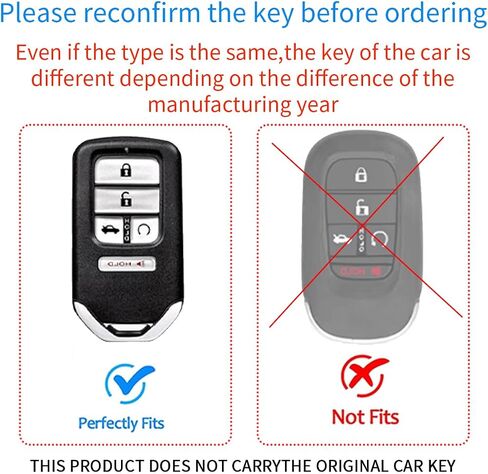 KLeather Key Fob Cover Key Shell Case Compatible with 2023 Civic Accord Pilot CR-V HR-V Key Fob Protector Key Case(A5-Brown) in Saudi Arabia