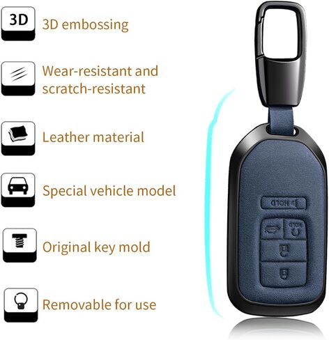 KLeather Key Fob Cover Key Shell Case Compatible with 2023 Civic Accord Pilot CR-V HR-V Key Fob Protector Key Case(A5-Brown) in Saudi Arabia
