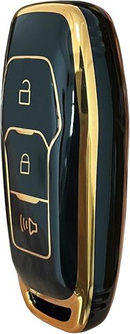 لغطاء Ford Key Fob مع سلسلة المفاتيح Fit for Ford Explorer 2016 2017 Smart Key Shell (Black) in Kuwait