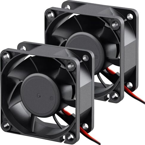 GDSTIME 120 مم × 25 مم 12 فولت مروحة 2 دبوس محمل كرة مزدوج ، 5 بوصة 12VOLT DC التبريد بدون فرش استبدال مروحة الحاسوب مروحة لصانع الجليد/مزود الطاقة ، 2 عبوة in Kuwait