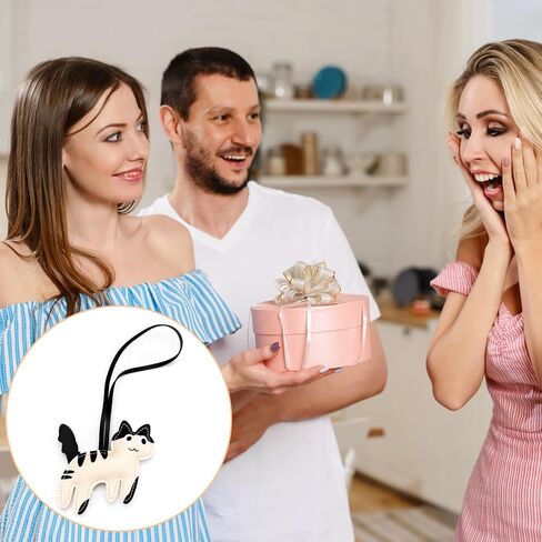 Plwelth لطيف حقيبة سحر جلود سلسلة مفاتيح الحيوانات للنساء الفتيات Kawaii حقيبة سحر الملحقات لمحفظة حقيبة يد حقيبة الظهر ديكور in Kuwait