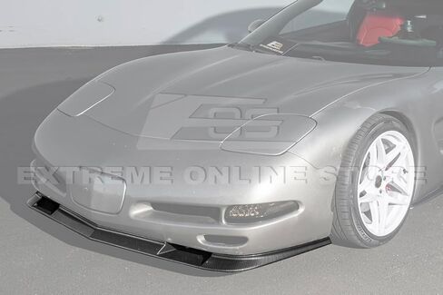 Replacement For 1997-2004 Chevrolet Corvette C5 ALL Models | ZR1 Extended Style ABS Plastic - Hydro-Dipped Carbon Fiber Front Bumper Lower Lip Splitter in Saudi Arabia