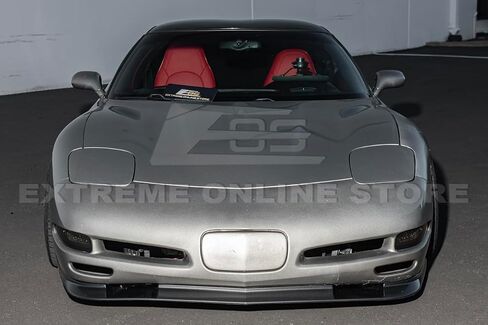 Replacement For 1997-2004 Chevrolet Corvette C5 ALL Models | ZR1 Extended Style ABS Plastic - Hydro-Dipped Carbon Fiber Front Bumper Lower Lip Splitter in Saudi Arabia