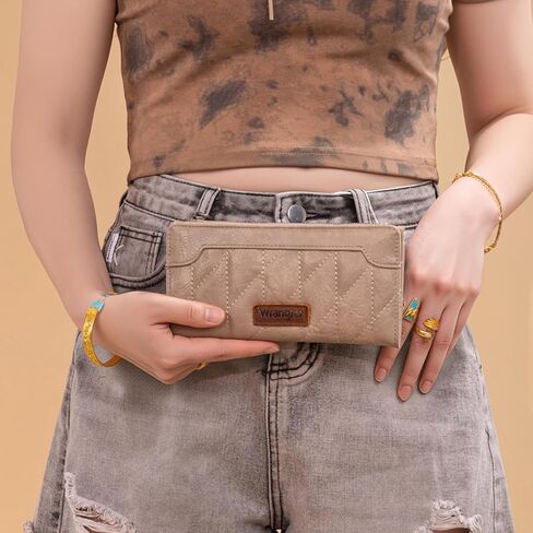 محافظ رانجلر بطبعة بقرة للنساء، محفظة بطاقات الائتمان ثنائية الطي، محافظ نسائية، حافظات للبطاقات ومنظمات للنقود، محفظة بنية للنساء والسيدات ومحفظة نقدية نسائية بسحاب ناعم in Kuwait