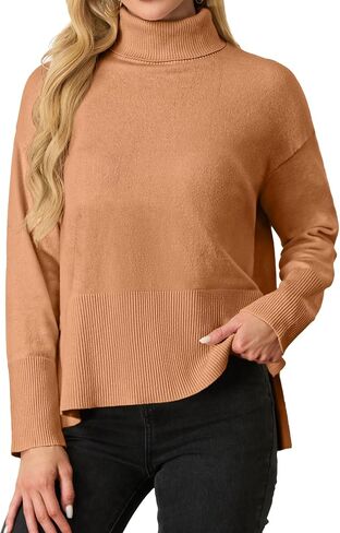 IWOLLENCE 2024 Winter Fall Turtleneck Sweater High Neck Long Sleeve Sweaters Pullover Outfit in Kuwait