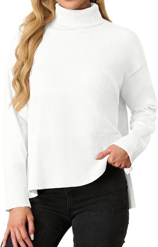 IWOLLENCE 2024 Winter Fall Turtleneck Sweater High Neck Long Sleeve Sweaters Pullover Outfit in Kuwait