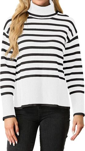 IWOLLENCE 2024 Winter Fall Turtleneck Sweater High Neck Long Sleeve Sweaters Pullover Outfit in Kuwait