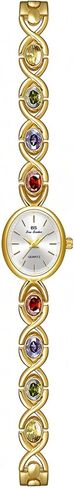 Mastop Luxury Vintage Gemstone Gemstone Watch Watch Watch Fashion سيدات صغيرة للنساء معصم الكوارتز ساعة مقاومة للماء مشاركة أزياء مع أداة فرقة من الفولاذ المقاوم للصدأ in Saudi Arabia