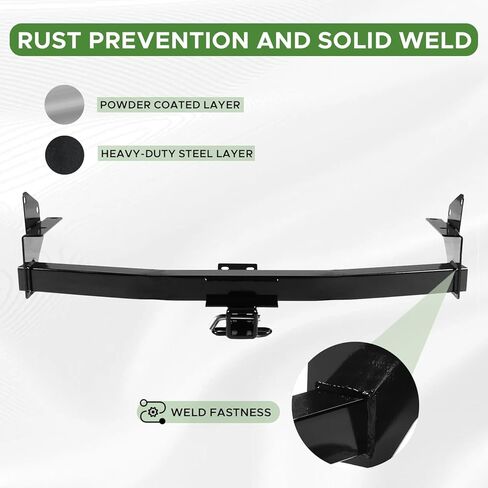 Towing Hitch Receivers Fit for Chevy Colorado GMC Canyon 2015-2022 Class 4 Towing Receivers 2inch Rear Trailer Hitch with Black Powder Coating in Kuwait