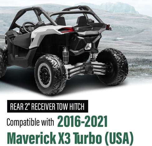 LQI Rear 2" Receiver Tow Hitch Compatible with Can-Am Maverick X3 & X3 Max (Turbo) 2016-2021 Black in Saudi Arabia