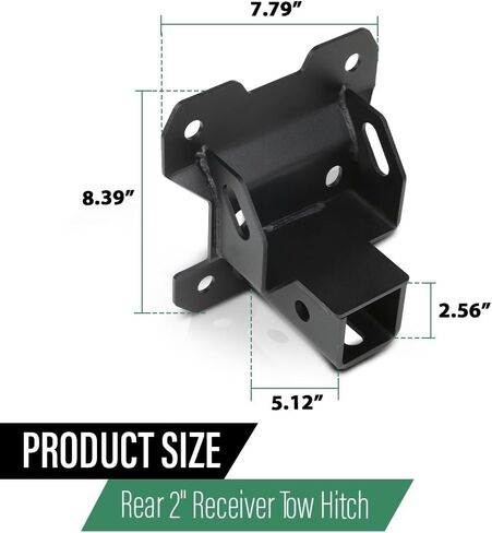 LQI Rear 2" Receiver Tow Hitch Compatible with Can-Am Maverick X3 & X3 Max (Turbo) 2016-2021 Black in Saudi Arabia