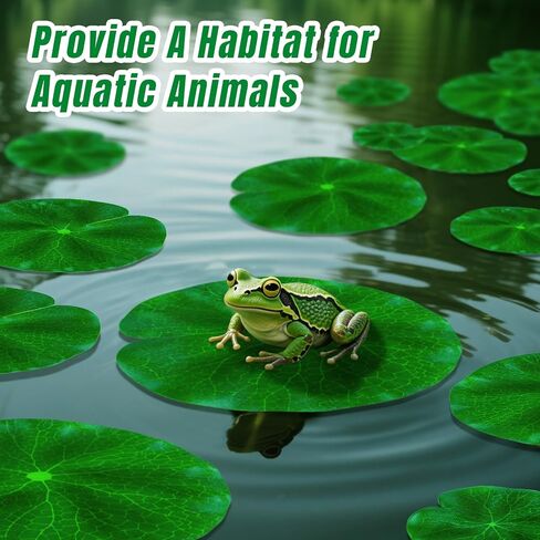 18PCS Artificial Pond Plants - Water Lily Pads for Ponds Pool Decorations Outdoor Aquarium Plants Lotus Flower Floating Mat for Patio Fish Koi Pond Accessories for Outdoor Ponds 3Sizes in Saudi Arabia