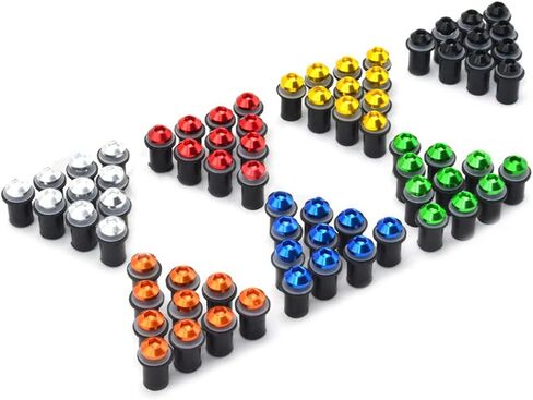 Fairing Bolt Kit Screws Nuts Washers Mounting Kits Windscreen Bolts Fit for Ducati 959/1299 /959s/1098/848/1198 Windscreen Bolts Windshield Screw Kits (Silver) in Saudi Arabia