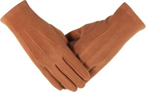 قفازات كشمير شتوية للسيدات مع شاشة لمس للأصابع، مبطنة بالصوف في الهواء الطلق، قفازات دافئة مقاومة للرياح in Kuwait