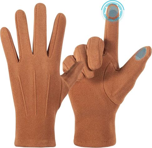 قفازات كشمير شتوية للسيدات مع شاشة لمس للأصابع، مبطنة بالصوف في الهواء الطلق، قفازات دافئة مقاومة للرياح in Kuwait