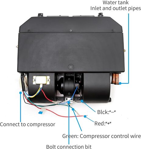 BEU-404-100 AUTO A/C تكييف الهواء مجموعة مبخر مجموعة 2 السرعة 12V ترموستات كهربائية 4MAX المجلد 600 CFM ، وحدة تبريد التدفئة A/C تحت دخول لشاحنة السيارة in Saudi Arabia