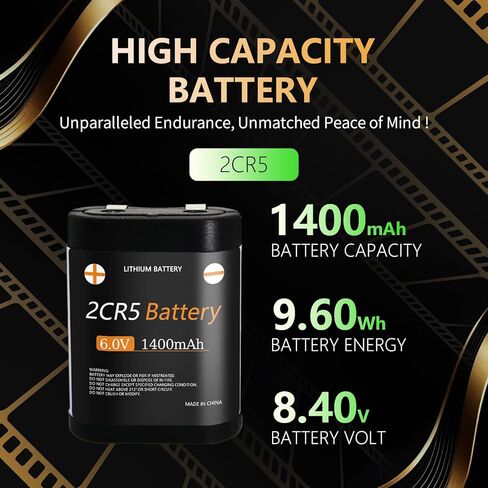 بطارية 6V CR-P2 ، 2025 ترقيات جديدة ، تحل بطارية Lithium Photo Battery محل بطاريات 223A و 2CR-P2 و EL223AP و DL223A 1600MAH (10 حزم) in Kuwait