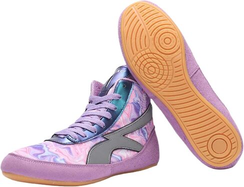 Professional Boxing Shoes Men's Women's Competition Training Wrestling Shoes Lightweight Non-Slip Fighting Shoes High Top Sports Fitness Weightlifting Taekwondo Shoes in Saudi Arabia