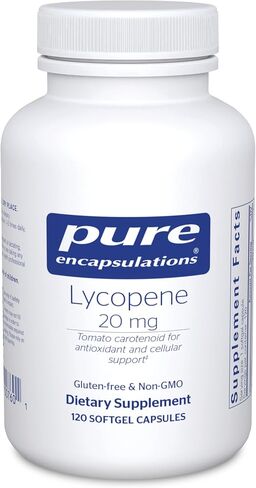 Pure Encapsulations Lycopene 20 mg | Dietary Supplement for Cellular and Macular Support | 120 Softgel Capsules in Kuwait