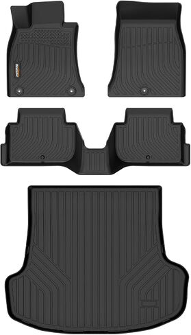 Binmotor-Floor Mats Cargo Liner Set for Nissan Kicks 2024 2023 2022-2018, All Weather Mats for Nissan Kicks, Cargo Mat for Nissan Kicks, Waterproof Car Mats for Nissan Kicks Accessories in Saudi Arabia
