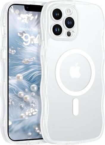 Bentoben لحالة iPhone 13 Pro Magnetic ، [متوافق مع Magsafe] [تصميم إطار الموجة المجعد] غير قابلة للانزلاق أسهل قبضة الصدمات الواقية من الغطاء الهاتفي لطيف لـ iPhone 13 Pro 6.1 "، Desert Titanium in Kuwait
