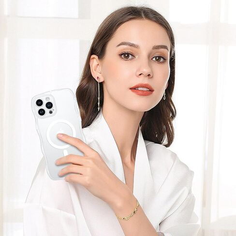 Bentoben لحالة iPhone 13 Pro Magnetic ، [متوافق مع Magsafe] [تصميم إطار الموجة المجعد] غير قابلة للانزلاق أسهل قبضة الصدمات الواقية من الغطاء الهاتفي لطيف لـ iPhone 13 Pro 6.1 "، Desert Titanium in Kuwait