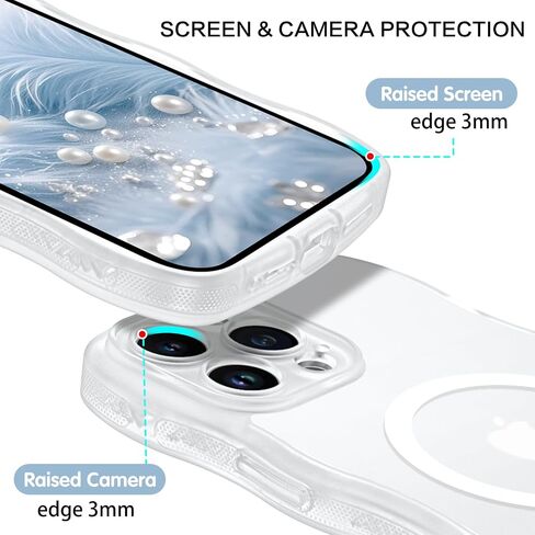 Bentoben لحالة iPhone 13 Pro Magnetic ، [متوافق مع Magsafe] [تصميم إطار الموجة المجعد] غير قابلة للانزلاق أسهل قبضة الصدمات الواقية من الغطاء الهاتفي لطيف لـ iPhone 13 Pro 6.1 "، Desert Titanium in Kuwait