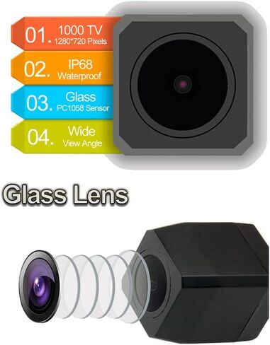 Vlicevrn HD Fisheye Vehicle Car Rear View Camera Fixed Parking Line Night Vision Backup Parking Camera for Honda Accord / Honda Civic VII VIII MK7 MK8 MK9 / Honda City 4D in Kuwait