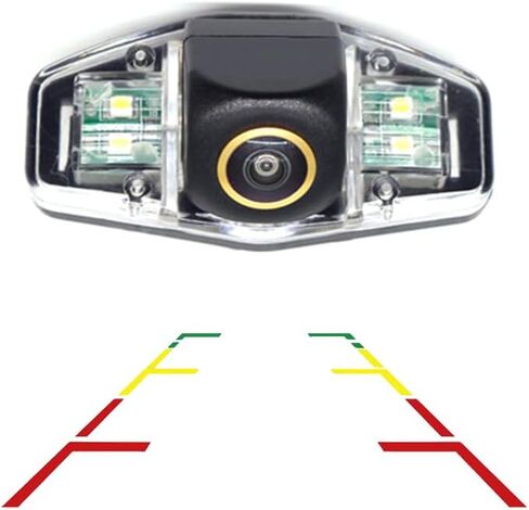 Vlicevrn HD Fisheye Vehicle Car Rear View Camera Fixed Parking Line Night Vision Backup Parking Camera for Honda Accord / Honda Civic VII VIII MK7 MK8 MK9 / Honda City 4D in Kuwait