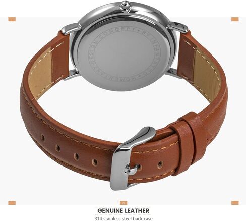 المشاة MDC Mens Mensalist Lrist Watch ، الساعات الجلدية الأصلية للرجال ، ساعة معصم التناظرية الرقيقة الكوارتز ، لباس أسلوب عمل غير رسمي in Kuwait