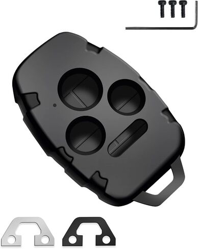 بالنسبة إلى Honda Key FOB Shell - متوافق مع Honda Accord Civic CR -V CR -Z Insight Insight Odyssey Pilot Ridgeline 3 4 Button بدون مفتاح الإدخال عن بُعد - ملاءمة سلسة - مقاومة للكراك ومتينة (أسود ، 4 زر) in Saudi Arabia
