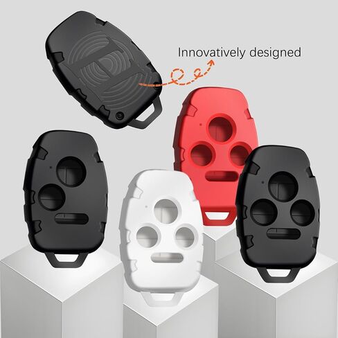 بالنسبة إلى Honda Key FOB Shell - متوافق مع Honda Accord Civic CR -V CR -Z Insight Insight Odyssey Pilot Ridgeline 3 4 Button بدون مفتاح الإدخال عن بُعد - ملاءمة سلسة - مقاومة للكراك ومتينة (أسود ، 4 زر) in Saudi Arabia