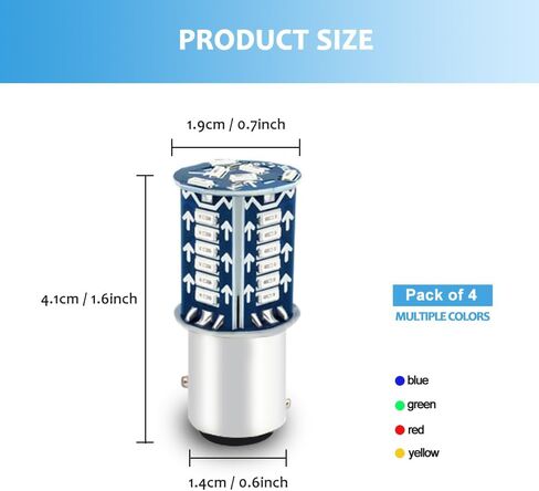 4PCS 1157 LED Bulb, Brake Light Bulb, Super Bright LED Backup Reverse Lights, 12V BAY15D 1157 LED Strobe Blinking Brake Lights Replacement for Car Brake Stop Tail Light in Saudi Arabia