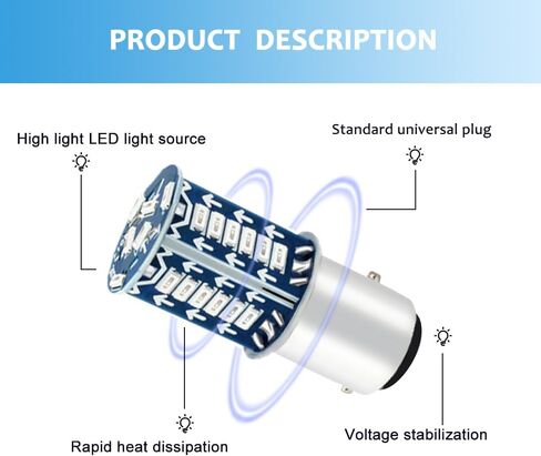 4PCS 1157 LED Bulb, Brake Light Bulb, Super Bright LED Backup Reverse Lights, 12V BAY15D 1157 LED Strobe Blinking Brake Lights Replacement for Car Brake Stop Tail Light in Saudi Arabia
