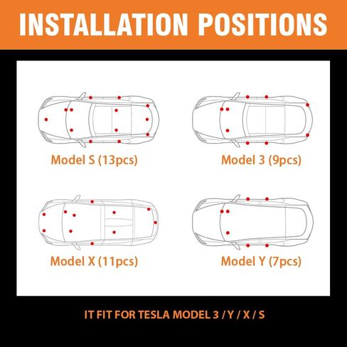 Senzeal LED الإضاءة الداخلية تناسب طراز Tesla 3/Y/S/X لمصابيح استبدال Ultra Bright المستخدمة في قفازات القفازات القفاز البطيئة بركة Frunk Trunk Lights White (حزمة 4) in Saudi Arabia