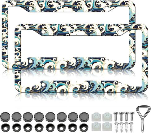 2pcs Dinosaurs Bats Silhouette Plate Plates ، تخصيص حامل لوحة ترخيص الألومنيوم ، إطارات العلامات المزخرفة بالسيارة المقاومة للماء الصدأ للولايات المتحدة القياسية 12 × 6 بوصة in Kuwait