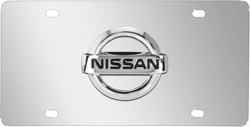 for Nissan 3D Chrome Metal Logo Chrome Stainless Steel License Plate in Saudi Arabia