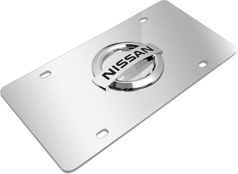 for Nissan 3D Chrome Metal Logo Chrome Stainless Steel License Plate in Saudi Arabia